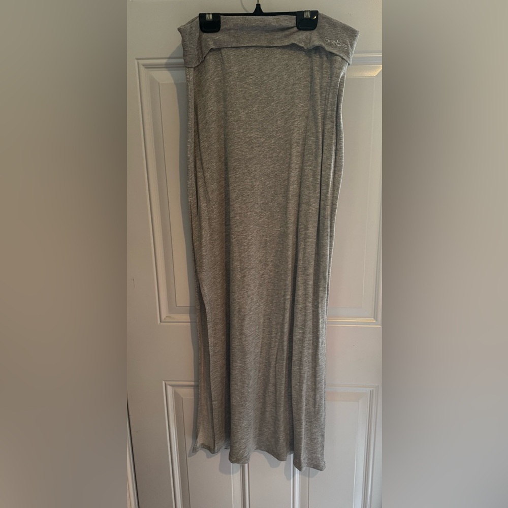 bebe Heather Gray Maxi Skirt